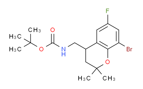 CAS No. 1956322-89-6, tert-Butyl ((8-bromo-6-fluoro-2,2-dimethylchroman-4-yl)methyl)carbamate