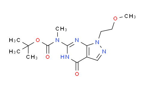 CAS No. 1033194-53-4, tert-Butyl (1-(2-methoxyethyl)-4-oxo-4,5-dihydro-1H-pyrazolo[3,4-d]pyrimidin-6-yl)(methyl)carbamate