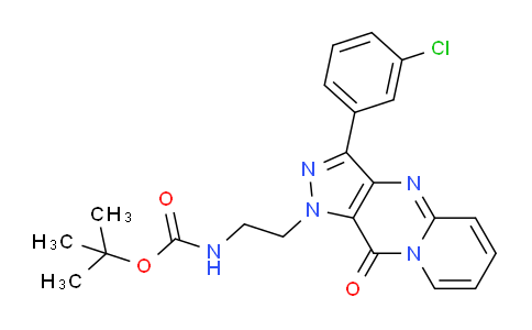 CAS No. 1956321-40-6, tert-Butyl (2-(3-(3-chlorophenyl)-10-oxopyrazolo[4,3-d]pyrido[1,2-a]pyrimidin-1(10H)-yl)ethyl)carbamate