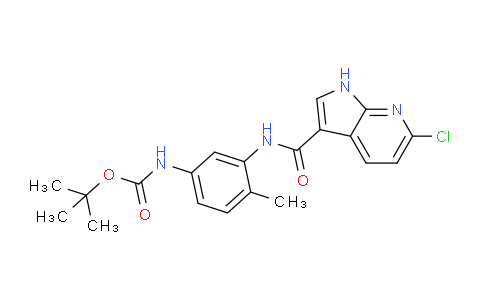 CAS No. 1311254-62-2, tert-Butyl (3-(6-chloro-1H-pyrrolo[2,3-b]pyridine-3-carboxamido)-4-methylphenyl)carbamate
