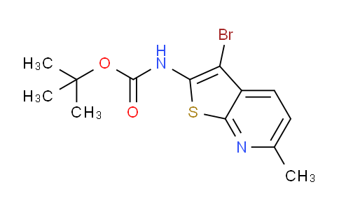CAS No. 953821-09-5, tert-Butyl (3-bromo-6-methylthieno[2,3-b]pyridin-2-yl)carbamate