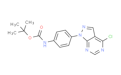 CAS No. 1383927-18-1, tert-Butyl (4-(4-chloro-1H-pyrazolo[3,4-d]pyrimidin-1-yl)phenyl)carbamate