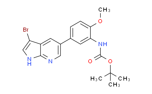 CAS No. 1956311-19-5, tert-Butyl (5-(3-bromo-1H-pyrrolo[2,3-b]pyridin-5-yl)-2-methoxyphenyl)carbamate