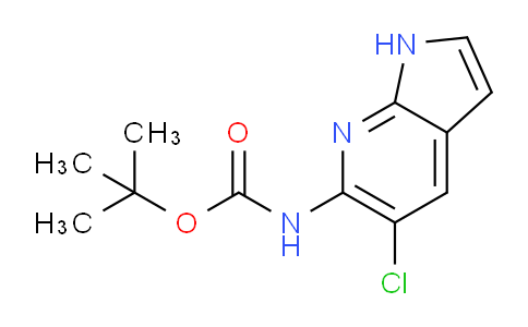 CAS No. 1305325-11-4, tert-Butyl (5-chloro-1H-pyrrolo[2,3-b]pyridin-6-yl)carbamate