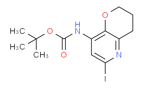 CAS No. 1346447-06-0, tert-Butyl (6-iodo-3,4-dihydro-2H-pyrano[3,2-b]pyridin-8-yl)carbamate