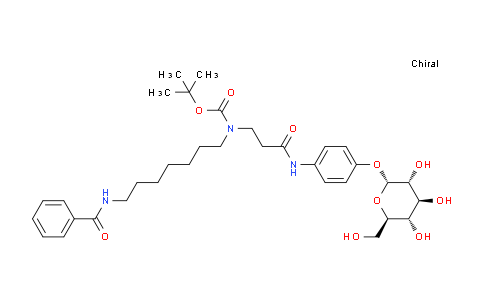CAS No. 1011457-17-2, tert-Butyl (7-benzamidoheptyl)(3-oxo-3-((4-(((2R,3R,4S,5S,6R)-3,4,5-trihydroxy-6-(hydroxymethyl)tetrahydro-2H-pyran-2-yl)oxy)phenyl)amino)propyl)carbamate
