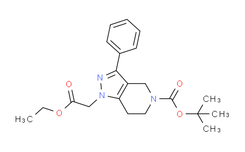 CAS No. 1559061-18-5, tert-Butyl 1-(2-ethoxy-2-oxoethyl)-3-phenyl-6,7-dihydro-1H-pyrazolo[4,3-c]pyridine-5(4H)-carboxylate