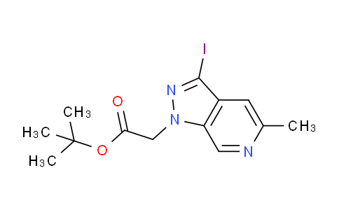 CAS No. 1386457-83-5, tert-Butyl 2-(3-iodo-5-methyl-1H-pyrazolo[3,4-c]pyridin-1-yl)acetate