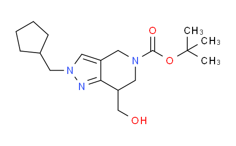 CAS No. 1373028-05-7, tert-Butyl 2-(cyclopentylmethyl)-7-(hydroxymethyl)-6,7-dihydro-2H-pyrazolo[4,3-c]pyridine-5(4H)-carboxylate