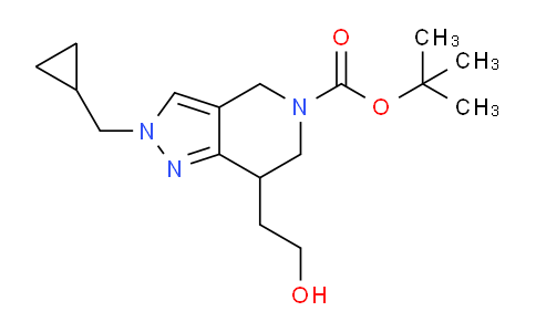 CAS No. 1391732-80-1, tert-Butyl 2-(cyclopropylmethyl)-7-(2-hydroxyethyl)-6,7-dihydro-2H-pyrazolo[4,3-c]pyridine-5(4H)-carboxylate