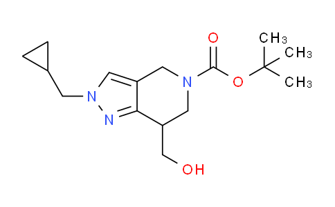 CAS No. 1373028-89-7, tert-Butyl 2-(cyclopropylmethyl)-7-(hydroxymethyl)-6,7-dihydro-2H-pyrazolo[4,3-c]pyridine-5(4H)-carboxylate