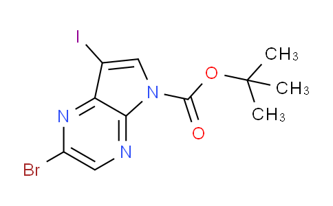 CAS No. 1313008-84-2, tert-Butyl 2-bromo-7-iodo-5H-pyrrolo[2,3-b]pyrazine-5-carboxylate