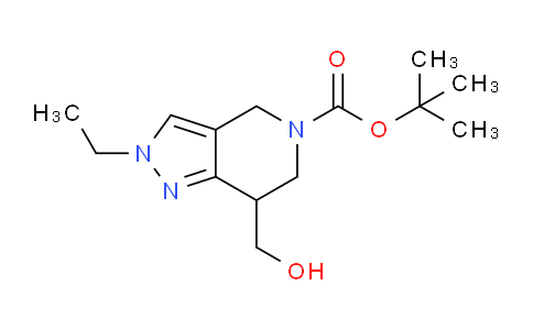 CAS No. 1373028-96-6, tert-Butyl 2-ethyl-7-(hydroxymethyl)-6,7-dihydro-2H-pyrazolo[4,3-c]pyridine-5(4H)-carboxylate