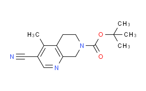 CAS No. 1333996-57-8, tert-Butyl 3-cyano-4-methyl-5,6-dihydro-1,7-naphthyridine-7(8H)-carboxylate