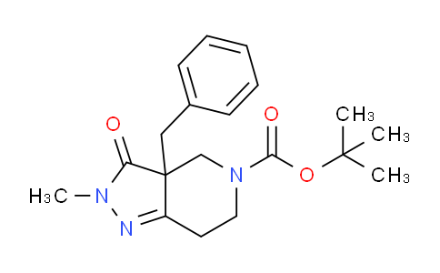 CAS No. 193274-02-1, tert-Butyl 3a-benzyl-2-methyl-3-oxo-3a,4,6,7-tetrahydro-2H-pyrazolo[4,3-c]pyridine-5(3H)-carboxylate
