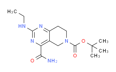 CAS No. 1412452-81-3, tert-Butyl 4-carbamoyl-2-(ethylamino)-7,8-dihydropyrido[4,3-d]pyrimidine-6(5H)-carboxylate