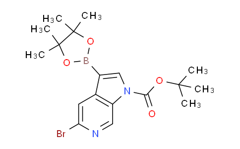 CAS No. 1632996-84-9, tert-Butyl 5-bromo-3-(4,4,5,5-tetramethyl-1,3,2-dioxaborolan-2-yl)-1H-pyrrolo[2,3-c]pyridine-1-carboxylate