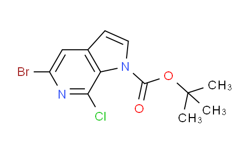CAS No. 1198096-55-7, tert-Butyl 5-bromo-7-chloro-1H-pyrrolo[2,3-c]pyridine-1-carboxylate