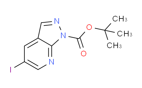 CAS No. 1299607-57-0, tert-Butyl 5-iodo-1H-pyrazolo[3,4-b]pyridine-1-carboxylate