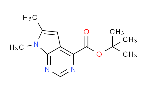 CAS No. 1956332-10-7, tert-Butyl 6,7-dimethyl-7H-pyrrolo[2,3-d]pyrimidine-4-carboxylate