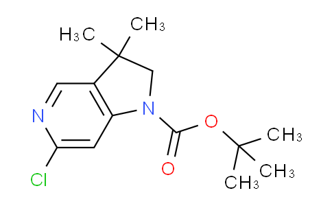 CAS No. 1403899-46-6, tert-Butyl 6-chloro-3,3-dimethyl-2,3-dihydro-1H-pyrrolo[3,2-c]pyridine-1-carboxylate