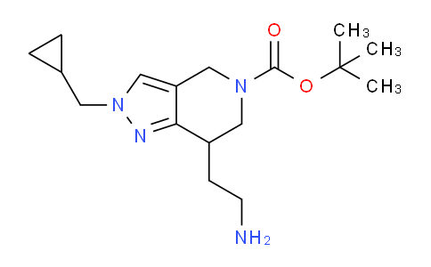 CAS No. 1391732-67-4, tert-Butyl 7-(2-aminoethyl)-2-(cyclopropylmethyl)-6,7-dihydro-2H-pyrazolo[4,3-c]pyridine-5(4H)-carboxylate