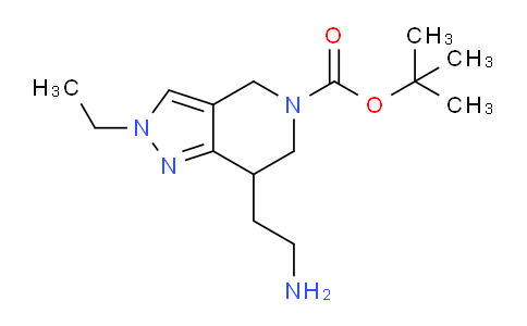 CAS No. 1391732-49-2, tert-Butyl 7-(2-aminoethyl)-2-ethyl-6,7-dihydro-2H-pyrazolo[4,3-c]pyridine-5(4H)-carboxylate