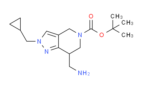 CAS No. 1391732-50-5, tert-Butyl 7-(aminomethyl)-2-(cyclopropylmethyl)-6,7-dihydro-2H-pyrazolo[4,3-c]pyridine-5(4H)-carboxylate