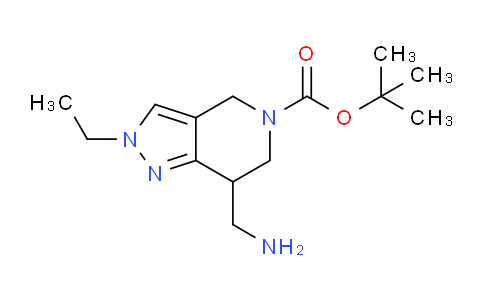 CAS No. 1391733-16-6, tert-Butyl 7-(aminomethyl)-2-ethyl-6,7-dihydro-2H-pyrazolo[4,3-c]pyridine-5(4H)-carboxylate