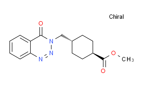CAS No. 1212186-62-3, trans-Methyl 4-((4-oxobenzo[d][1,2,3]triazin-3(4H)-yl)methyl)cyclohexanecarboxylate