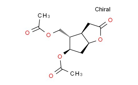 CAS No. 62939-82-6, ((3aR,4S,5R,6aS)-5-Acetoxy-2-oxohexahydro-2H-cyclopenta[b]furan-4-yl)methyl acetate