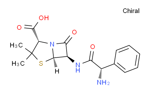 CAS No. 19379-33-0, (2S,5R,6R)-6-((S)-2-Amino-2-phenylacetamido)-3,3-dimethyl-7-oxo-4-thia-1-azabicyclo[3.2.0]heptane-2-carboxylic acid