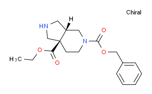 CAS No. 1217975-64-8, (3aR,7aR)-rel-1H-Pyrrolo[3,4-c]pyridine-5,7a-dicarboxylic acid, hexahydro-, 7a-ethyl 5-(phenylmethyl) ester