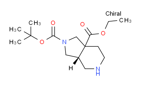 CAS No. 1217622-72-4, (3aR,7aS)-rel-2-tert-Butyl 7a-ethyl hexahydro-1H-pyrrolo[3,4-c]pyridine-2,7a(3H)-dicarboxylate