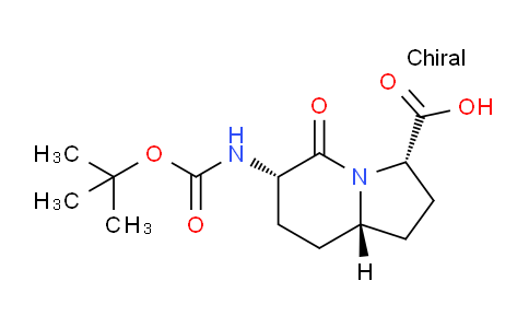 CAS No. 159303-50-1, (3S,6S,8aS)-6-((tert-Butoxycarbonyl)amino)-5-oxooctahydroindolizine-3-carboxylic acid