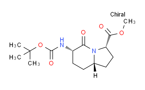 CAS No. 159303-54-5, (3S,6S,8aS)-Methyl 6-((tert-butoxycarbonyl)amino)-5-oxooctahydroindolizine-3-carboxylate