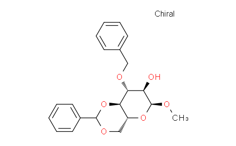 CAS No. 14419-69-3, (4AR,6S,7R,8R,8aR)-8-(benzyloxy)-6-methoxy-2-phenylhexahydropyrano[3,2-d][1,3]dioxin-7-ol