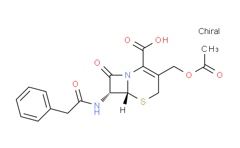 CAS No. 859-07-4, (6R,7R)-3-(Acetoxymethyl)-8-oxo-7-(2-phenylacetamido)-5-thia-1-azabicyclo[4.2.0]oct-2-ene-2-carboxylic acid