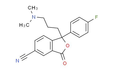 CAS No. 372941-54-3, 1-(3-(Dimethylamino)propyl)-1-(4-fluorophenyl)-3-oxo-1,3-dihydroisobenzofuran-5-carbonitrile