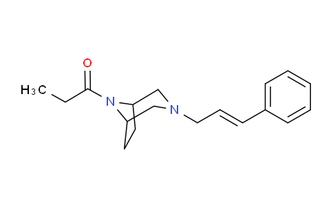 CAS No. 448-34-0, 1-(3-Cinnamyl-3,8-diazabicyclo[3.2.1]octan-8-yl)propan-1-one