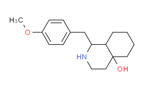 CAS No. 63477-92-9, 1-(4-Methoxybenzyl)decahydroisoquinolin-4a-ol