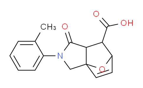 CAS No. 436810-98-9, 1-Oxo-2-(o-tolyl)-1,2,3,6,7,7a-hexahydro-3a,6-epoxyisoindole-7-carboxylic acid