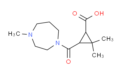 CAS No. 1142215-33-5, 2,2-Dimethyl-3-(4-methyl-1,4-diazepane-1-carbonyl)cyclopropanecarboxylic acid