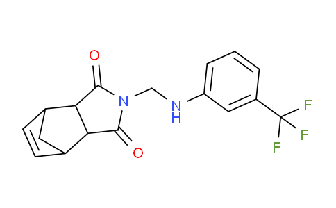 CAS No. 1241674-84-9, 2-(((3-(Trifluoromethyl)phenyl)amino)methyl)-3a,4,7,7a-tetrahydro-1H-4,7-methanoisoindole-1,3(2H)-dione