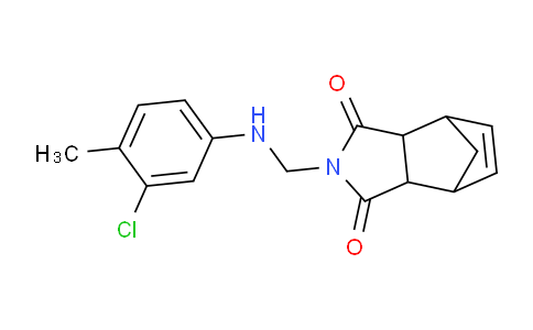 CAS No. 353524-05-7, 2-(((3-Chloro-4-methylphenyl)amino)methyl)-3a,4,7,7a-tetrahydro-1H-4,7-methanoisoindole-1,3(2H)-dione