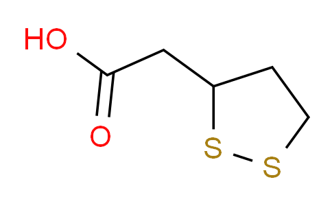 CAS No. 36305-11-0, 2-(1,2-Dithiolan-3-yl)acetic acid