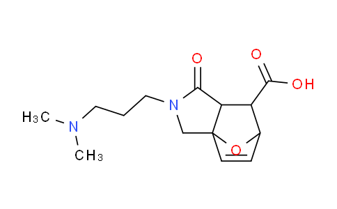 CAS No. 436811-03-9, 2-(3-(Dimethylamino)propyl)-1-oxo-1,2,3,6,7,7a-hexahydro-3a,6-epoxyisoindole-7-carboxylic acid