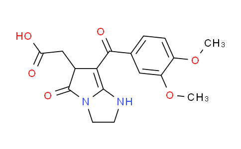 CAS No. 1269532-50-4, 2-(7-(3,4-Dimethoxybenzoyl)-5-oxo-2,3,5,6-tetrahydro-1H-pyrrolo[1,2-a]imidazol-6-yl)acetic acid