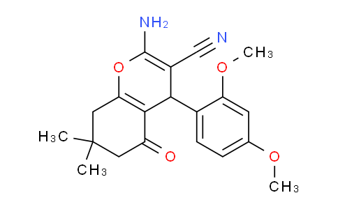 CAS No. 328014-62-6, 2-Amino-4-(2,4-dimethoxyphenyl)-7,7-dimethyl-5-oxo-5,6,7,8-tetrahydro-4H-chromene-3-carbonitrile