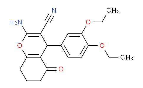 CAS No. 332177-17-0, 2-Amino-4-(3,4-diethoxyphenyl)-5-oxo-5,6,7,8-tetrahydro-4H-chromene-3-carbonitrile